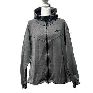 Nike Tech Fleece Full Zip Hoodie Women's 2X Gray Heathered Casual Athletic